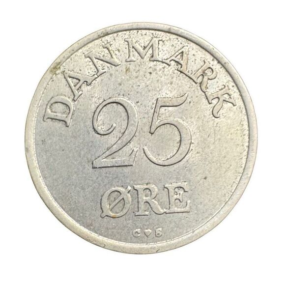 Denmark 25 Ore 1958 KM# 842 25 Øre Frederik IX Danmark Coin - Picture 4 of 7